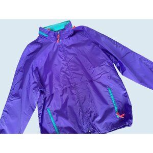 Vintage WOOLRICH Purple Full Zipper Nylon Windbreaker 90s Sz L